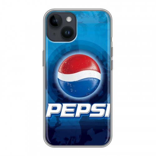 Дизайнерский пластиковый чехол для Iphone 14 Pepsi