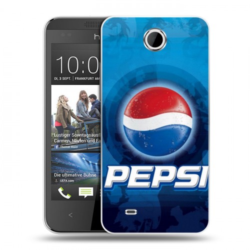 Дизайнерский пластиковый чехол для HTC Desire 300 Pepsi