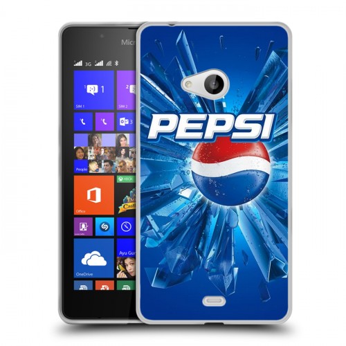 Дизайнерский пластиковый чехол для Microsoft Lumia 540 Pepsi