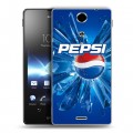 Дизайнерский пластиковый чехол для Sony Xperia TX Pepsi