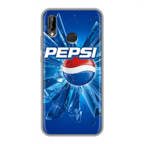 Дизайнерский силиконовый чехол для Huawei P20 Lite Pepsi