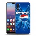 Дизайнерский силиконовый с усиленными углами чехол для Huawei P20 Pro Pepsi