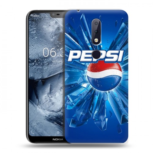 Дизайнерский пластиковый чехол для Nokia 6.1 Plus Pepsi