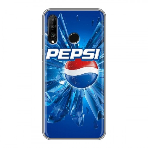 Дизайнерский силиконовый чехол для Huawei P30 Lite Pepsi