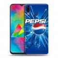 Дизайнерский пластиковый чехол для Samsung Galaxy M20 Pepsi