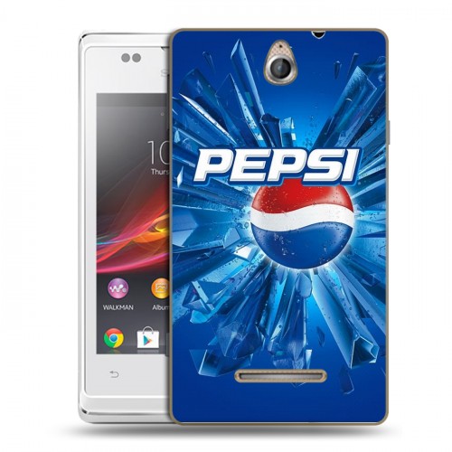 Дизайнерский пластиковый чехол для Sony Xperia E Pepsi