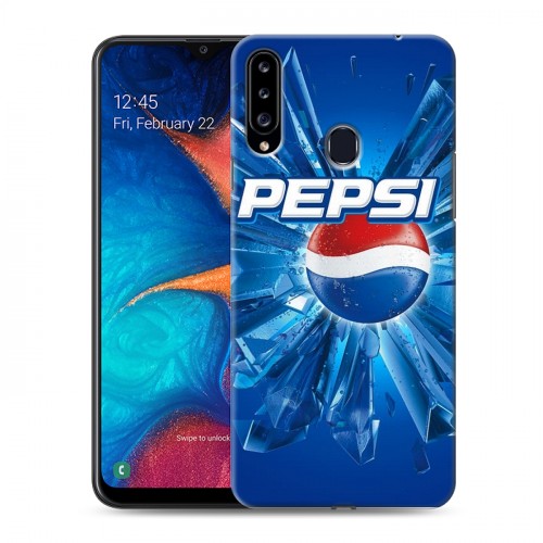 Дизайнерский пластиковый чехол для Samsung Galaxy A20s Pepsi