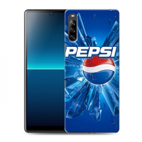 Дизайнерский силиконовый с усиленными углами чехол для Sony Xperia L4 Pepsi