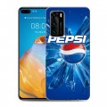 Дизайнерский силиконовый с усиленными углами чехол для Huawei P40 Pepsi