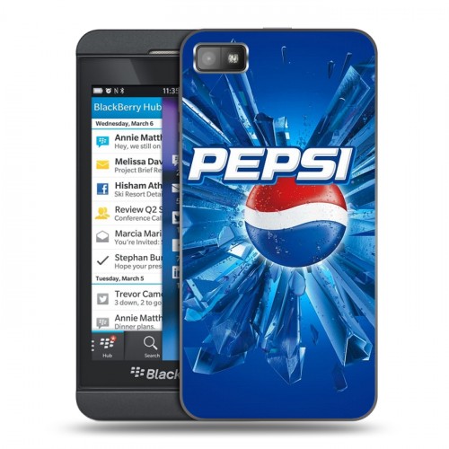 Дизайнерский пластиковый чехол для BlackBerry Z10 Pepsi