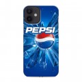 Дизайнерский пластиковый чехол для Iphone 12 Mini Pepsi