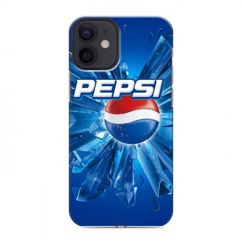 Дизайнерский пластиковый чехол для Iphone 12 Mini Pepsi