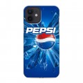 Дизайнерский силиконовый чехол для Iphone 12 Pepsi