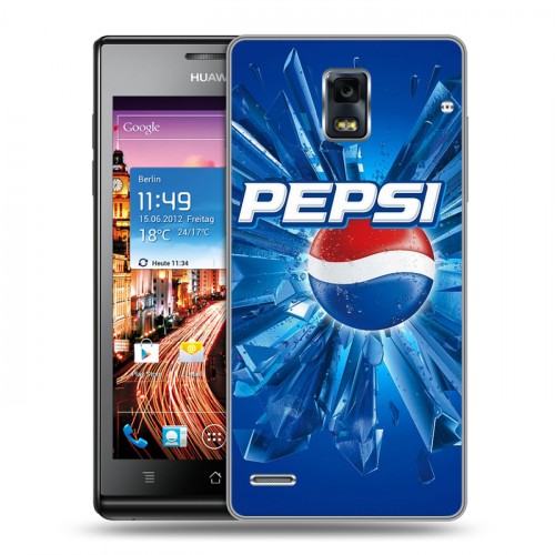 Дизайнерский пластиковый чехол для Huawei Ascend P1 Pepsi