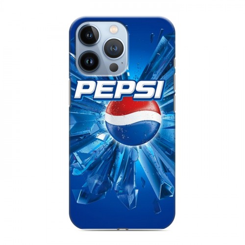 Дизайнерский силиконовый чехол для Iphone 13 Pro Pepsi