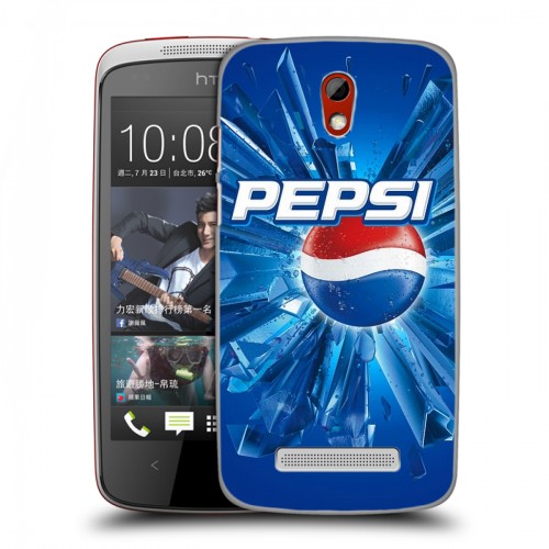 Дизайнерский пластиковый чехол для HTC Desire 500 Pepsi