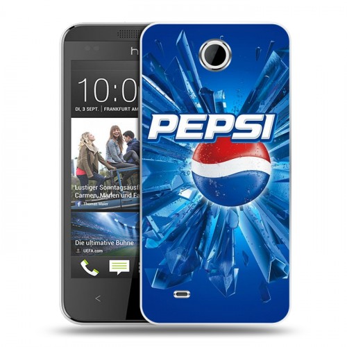 Дизайнерский пластиковый чехол для HTC Desire 300 Pepsi