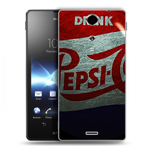 Дизайнерский пластиковый чехол для Sony Xperia TX Pepsi