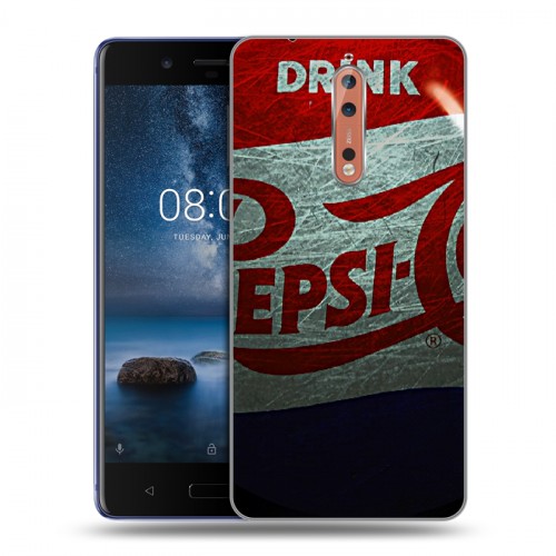 Дизайнерский пластиковый чехол для Nokia 8 Pepsi