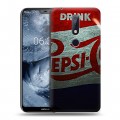 Дизайнерский пластиковый чехол для Nokia 6.1 Plus Pepsi