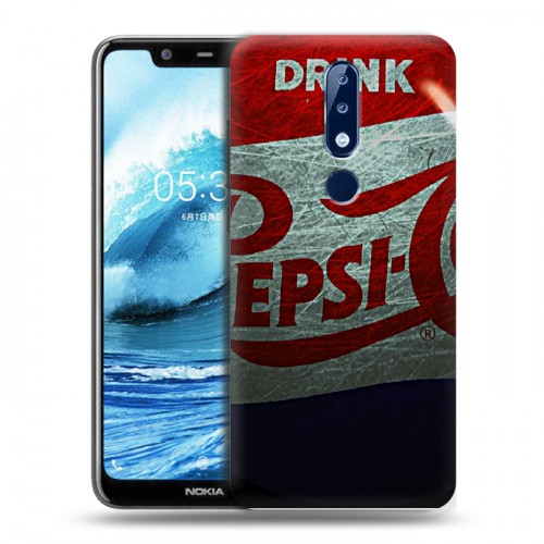 Дизайнерский силиконовый чехол для Nokia 5.1 Plus Pepsi