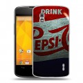 Дизайнерский пластиковый чехол для LG Google Nexus 4 Pepsi