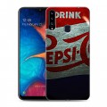 Дизайнерский пластиковый чехол для Samsung Galaxy A20s Pepsi