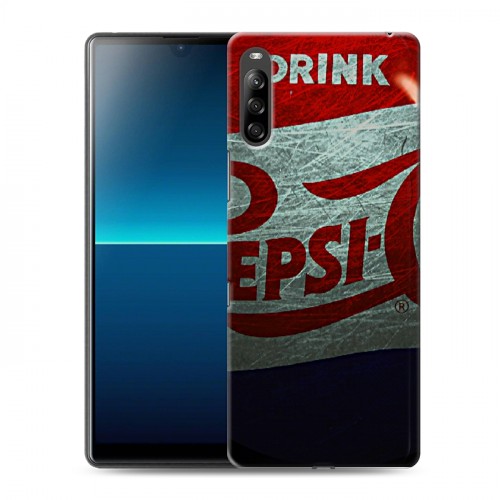 Дизайнерский силиконовый с усиленными углами чехол для Sony Xperia L4 Pepsi