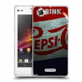 Дизайнерский пластиковый чехол для Sony Xperia L Pepsi