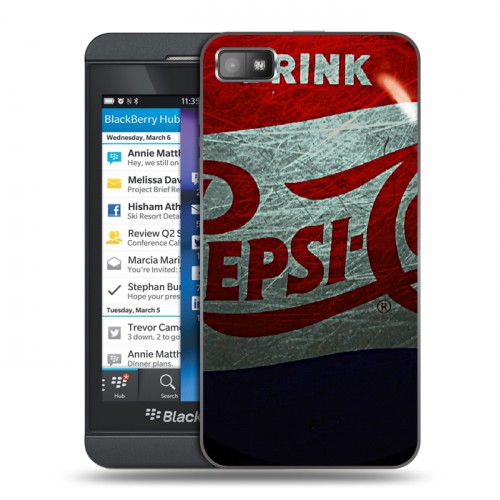 Дизайнерский пластиковый чехол для BlackBerry Z10 Pepsi