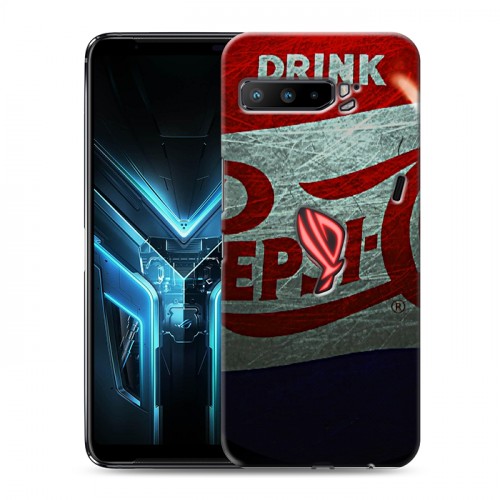 Дизайнерский силиконовый с усиленными углами чехол для ASUS ROG Phone 3 Pepsi