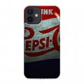 Дизайнерский пластиковый чехол для Iphone 12 Mini Pepsi