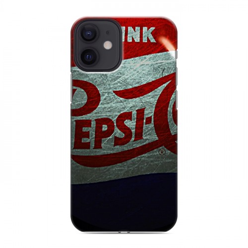 Дизайнерский пластиковый чехол для Iphone 12 Mini Pepsi