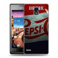 Дизайнерский пластиковый чехол для Huawei Ascend P1 Pepsi