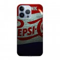 Дизайнерский силиконовый чехол для Iphone 13 Pro Pepsi