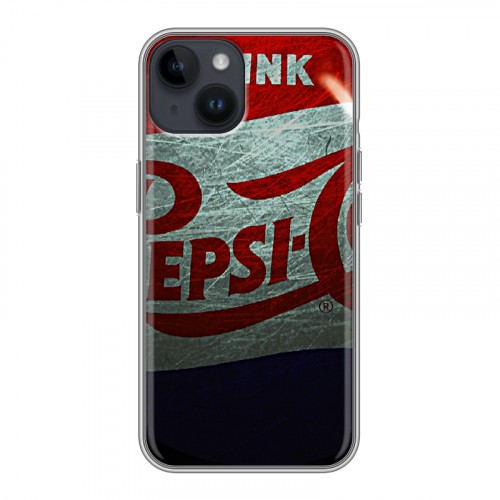 Дизайнерский пластиковый чехол для Iphone 14 Pepsi