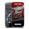 Дизайнерский пластиковый чехол для HTC Desire 500 Pepsi