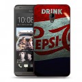 Дизайнерский пластиковый чехол для HTC Desire 700 Pepsi