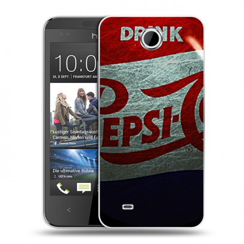 Дизайнерский пластиковый чехол для HTC Desire 300 Pepsi