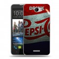 Дизайнерский пластиковый чехол для HTC Desire 516 Pepsi
