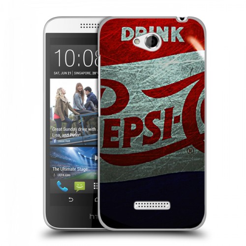 Дизайнерский пластиковый чехол для HTC Desire 616 Pepsi