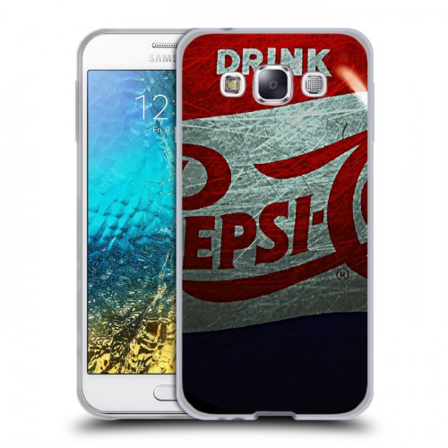 Дизайнерский пластиковый чехол для Samsung Galaxy E5 Pepsi