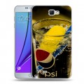 Дизайнерский пластиковый чехол для Samsung Galaxy Note 2 Pepsi