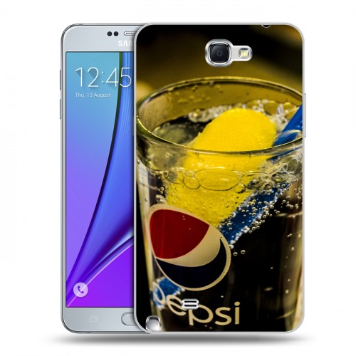 Дизайнерский пластиковый чехол для Samsung Galaxy Note 2 Pepsi