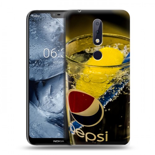 Дизайнерский пластиковый чехол для Nokia 6.1 Plus Pepsi