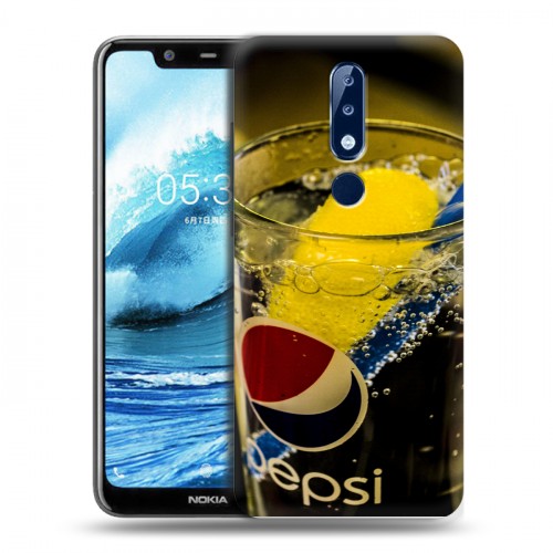 Дизайнерский силиконовый чехол для Nokia 5.1 Plus Pepsi