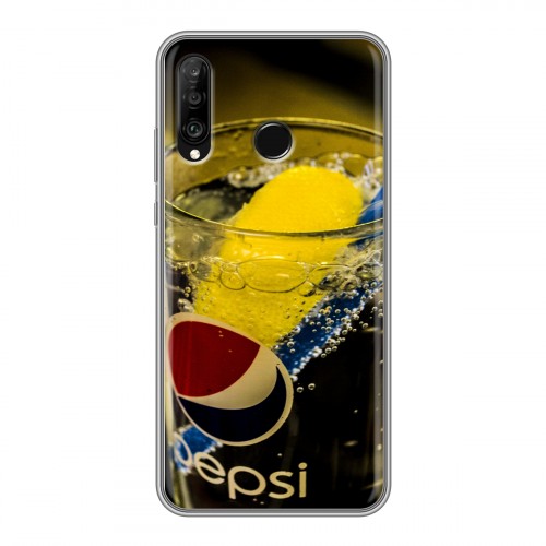 Дизайнерский силиконовый чехол для Huawei P30 Lite Pepsi