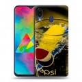 Дизайнерский силиконовый чехол для Samsung Galaxy M20 Pepsi