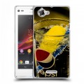 Дизайнерский пластиковый чехол для Sony Xperia L Pepsi