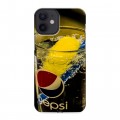 Дизайнерский пластиковый чехол для Iphone 12 Mini Pepsi